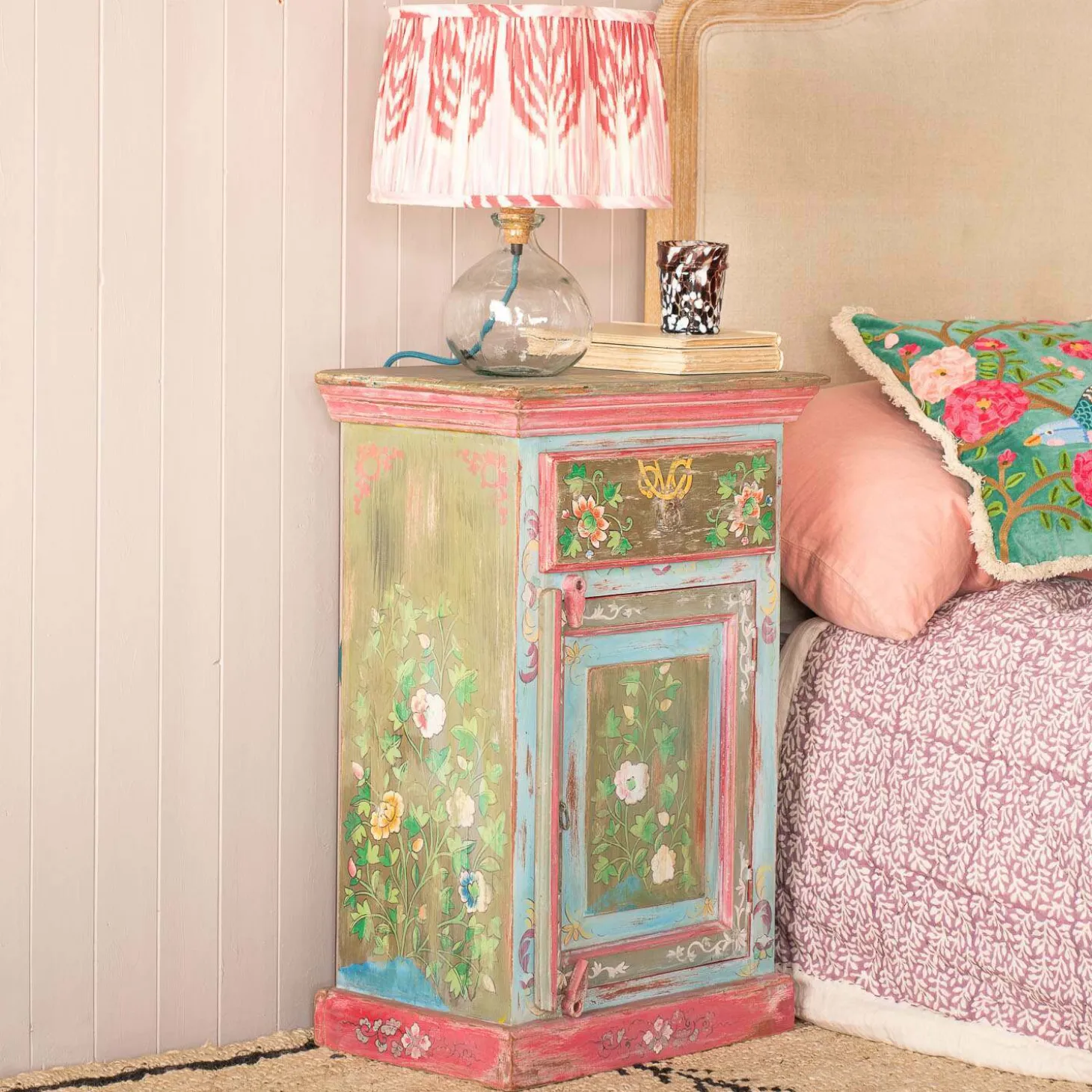 Tunxi Painted Bedside Table