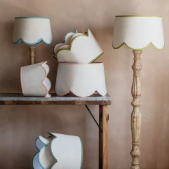 Turquoise Scallop Lamp Shades