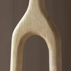 Twin Stem Wooden Floor Lamp