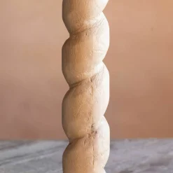 Twisted Natural Wood Table Lamp