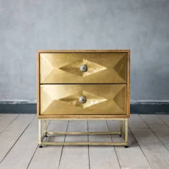 Umberto Brass Bedside Table