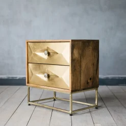Umberto Brass Bedside Table