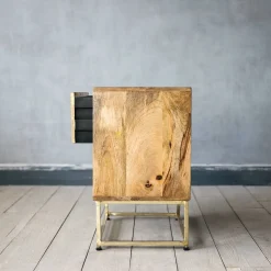 Umberto Brass Bedside Table
