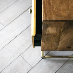 Umberto Brass Bedside Table
