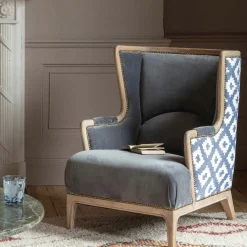 Valentin Blue Ikat Armchair