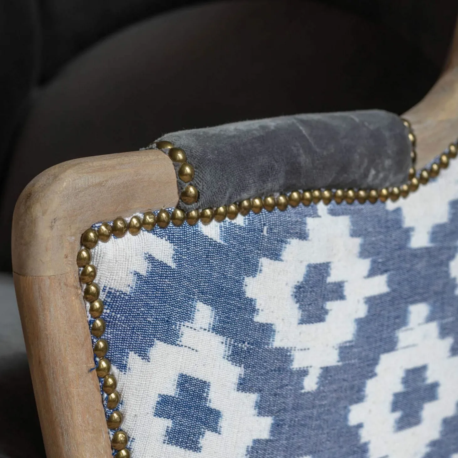 Valentin Blue Ikat Armchair
