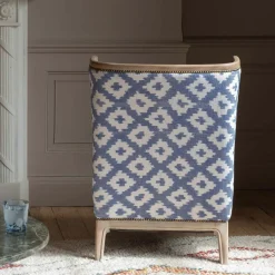 Valentin Blue Ikat Armchair