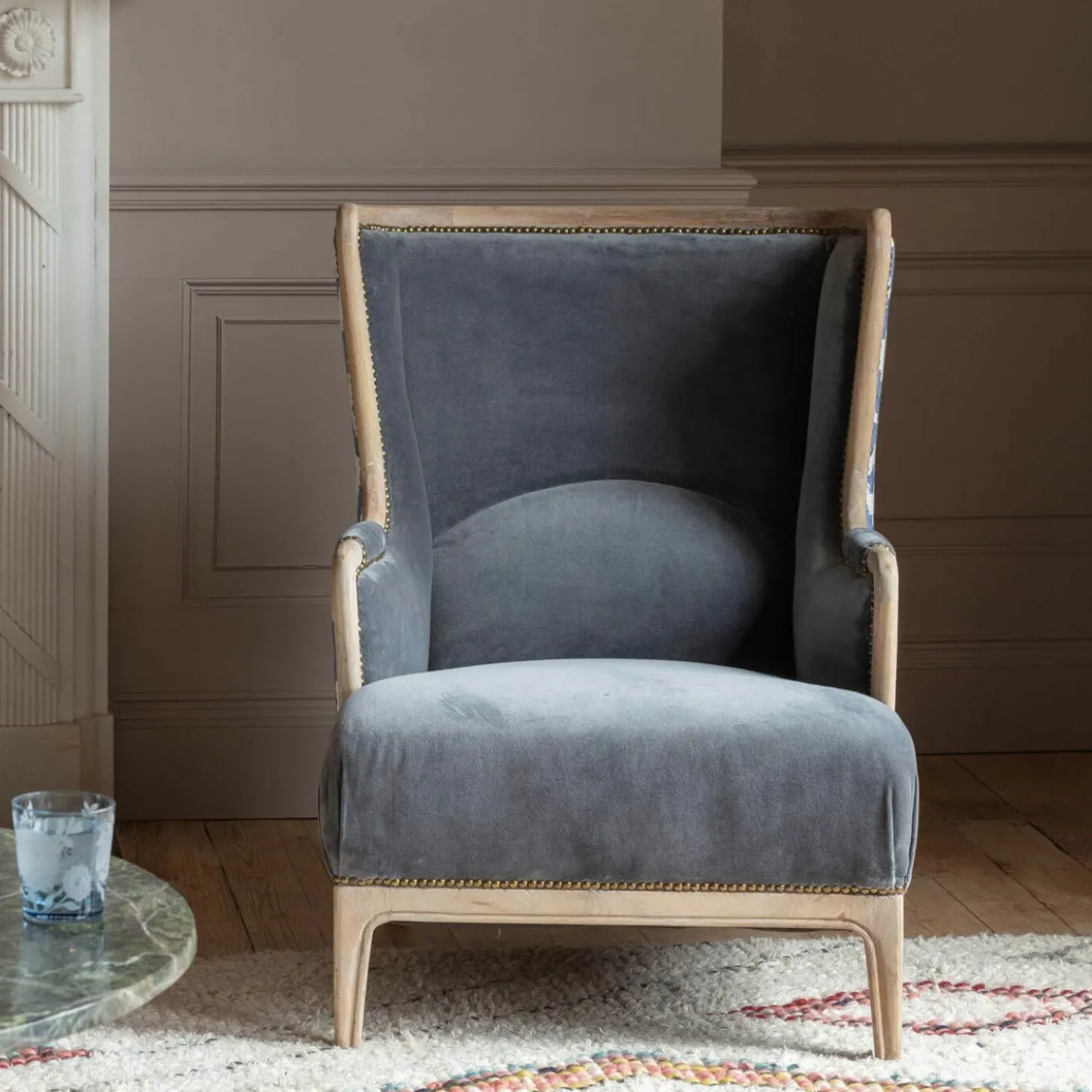 Valentin Blue Ikat Armchair