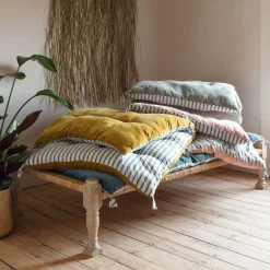 Velvet Bed Rolls with Striped Reverse