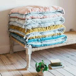 Velvet Bed Rolls with Striped Reverse