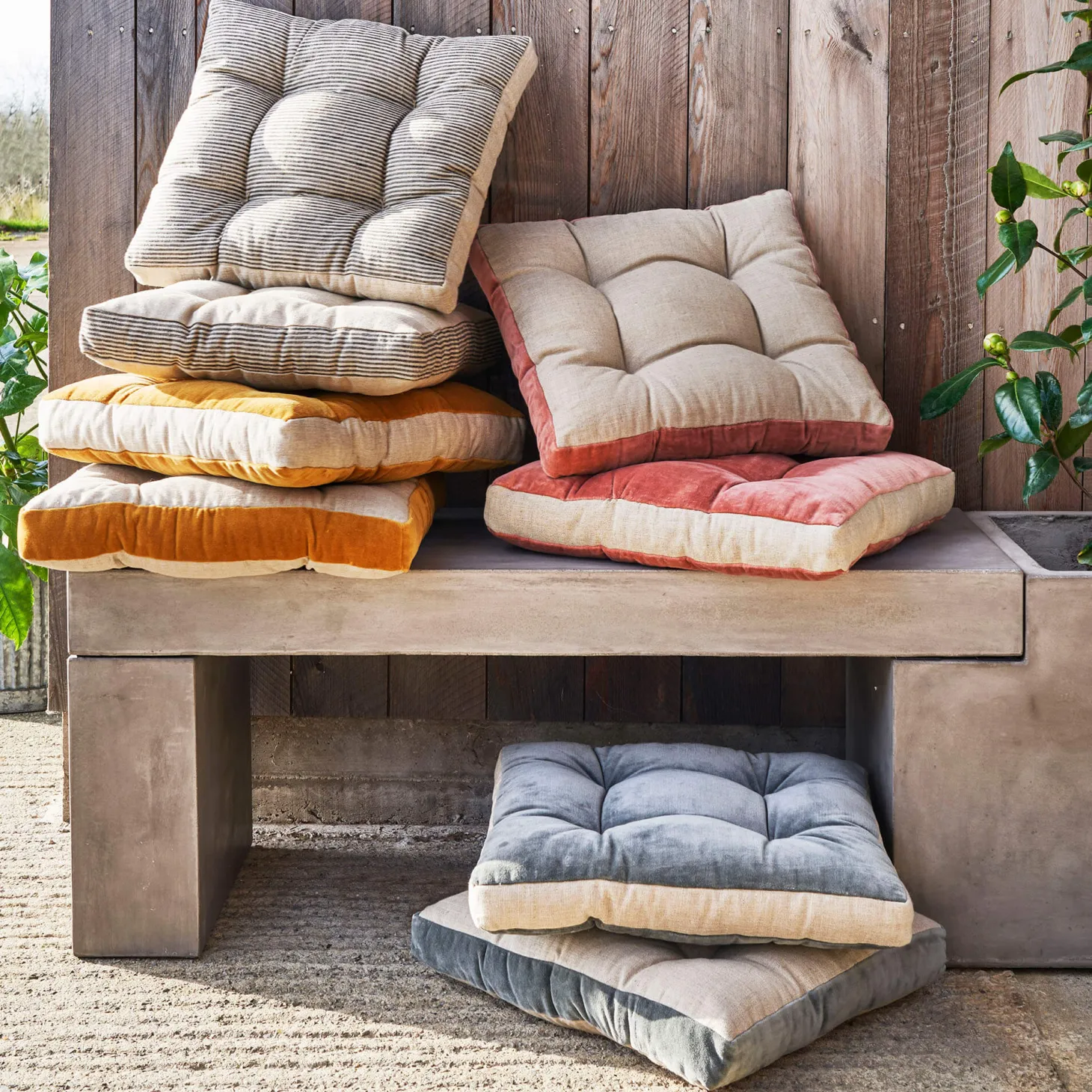 Velvet Border Seat Pads
