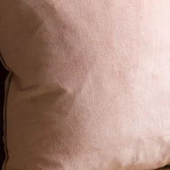 Velvet Square Cushions with Linen Trim