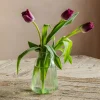 Vintage Green Ribbed Posy Vase
