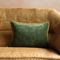 Viola Embroidered Linen Rectangular Cushion