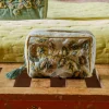Viola Embroidered Linen Wash Bag