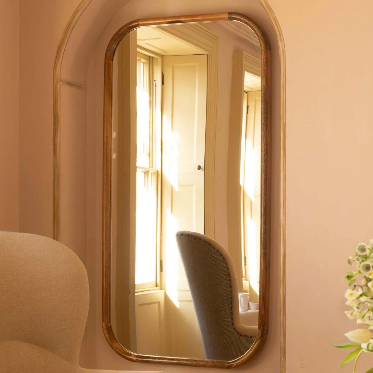 Walter Extra Large Natural Wood Mirror