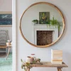 Walter Natural Wood Large Round Mirror