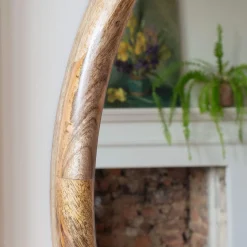 Walter Natural Wood Large Round Mirror
