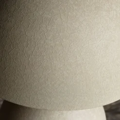 Warm Grey Textured Dome Table Lamp