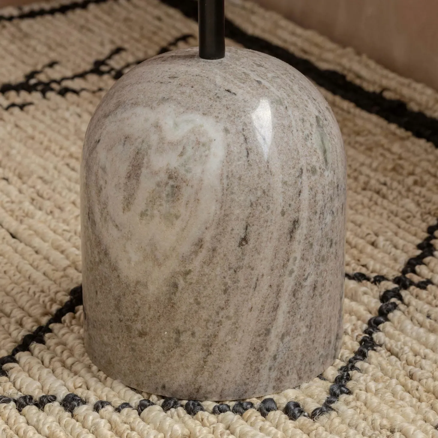 Waverly Wood and Marble Side Table