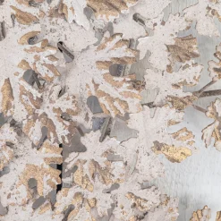 White and Gold Leaves Wall Light