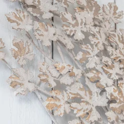 White and Gold Leaves Wall Light