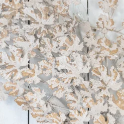 White and Gold Leaves Wall Light
