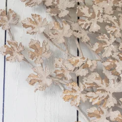 White and Gold Leaves Wall Light