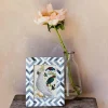 White and Grey Chevron Bone Frame