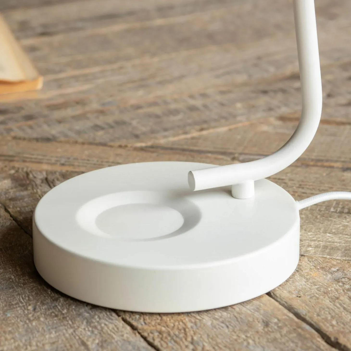 White Angled Table Lamp