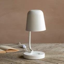 White Angled Table Lamp