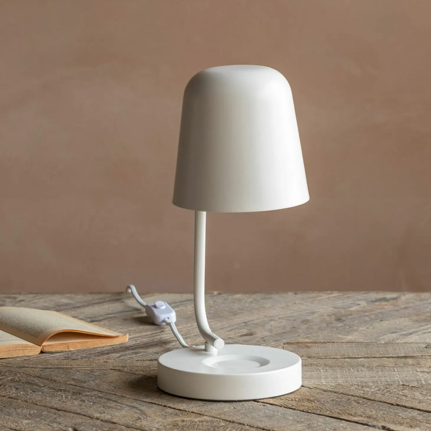 White Angled Table Lamp
