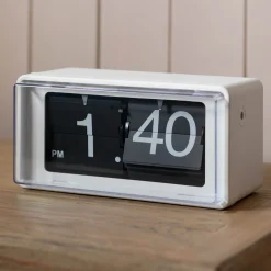 White Boxed Retro Flip Clock
