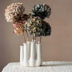 White Ceramic Multi-Stem Vase