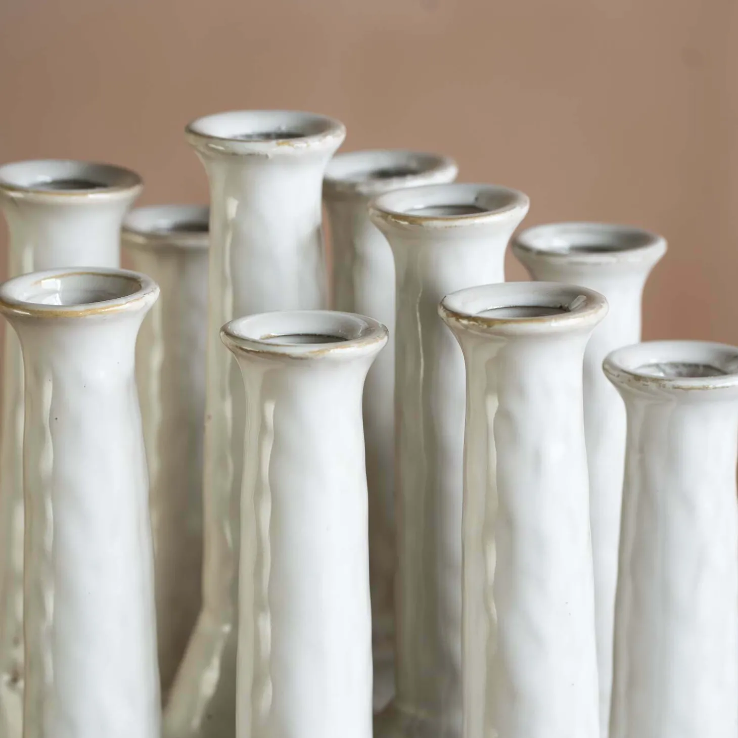 White Ceramic Multi-Stem Vase