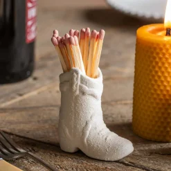 White Cowboy Boot Match Strike