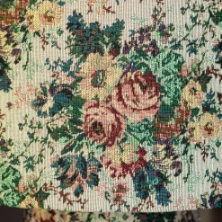 White Floral Tapestry Table Lamp