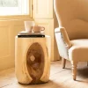 Whitewash Wooden Side Table