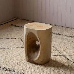 Whitewash Wooden Side Table