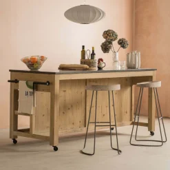 Whitewashed Hudson Kitchen Breakfast Bar
