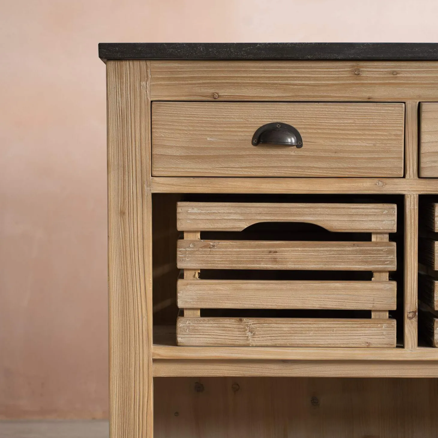 Whitewashed Hudson Kitchen Breakfast Bar