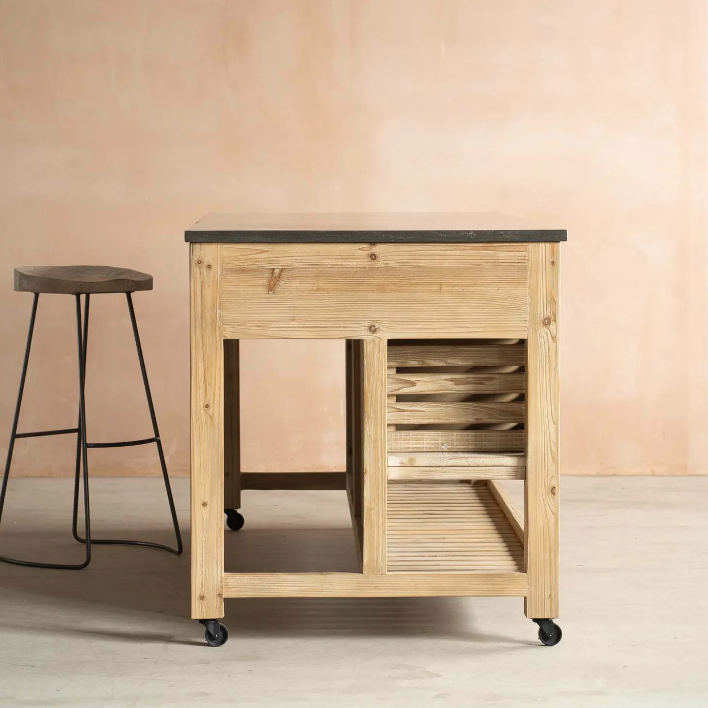 Whitewashed Hudson Kitchen Breakfast Bar