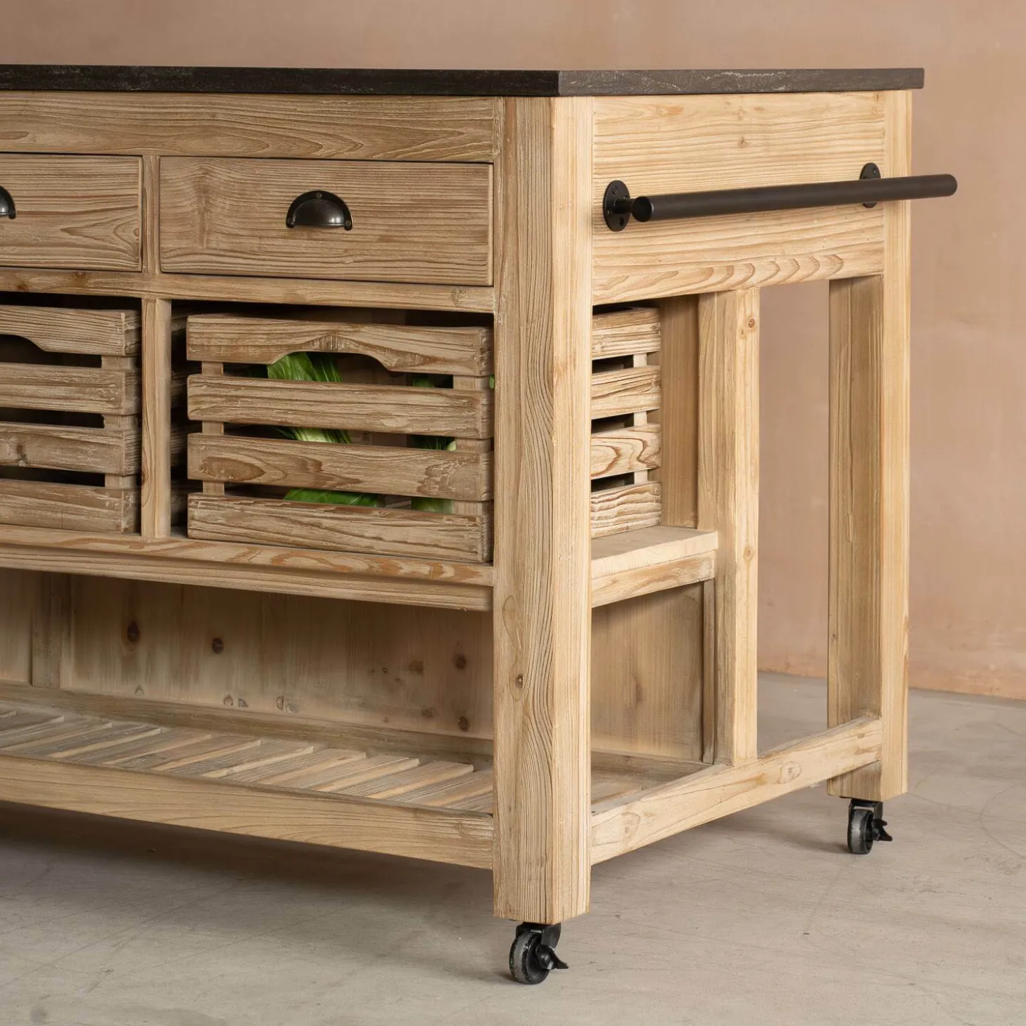 Whitewashed Hudson Kitchen Breakfast Bar
