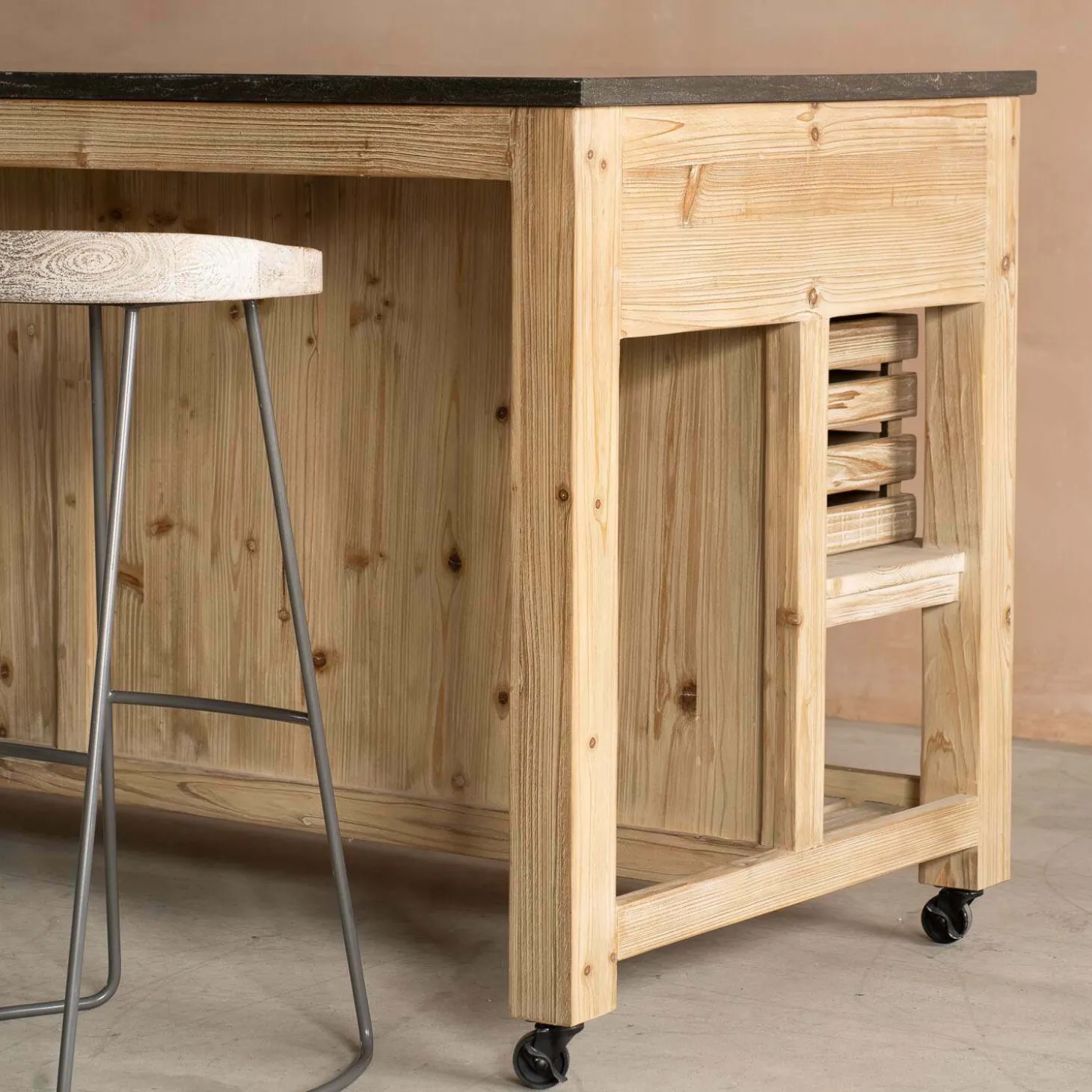 Whitewashed Hudson Kitchen Breakfast Bar