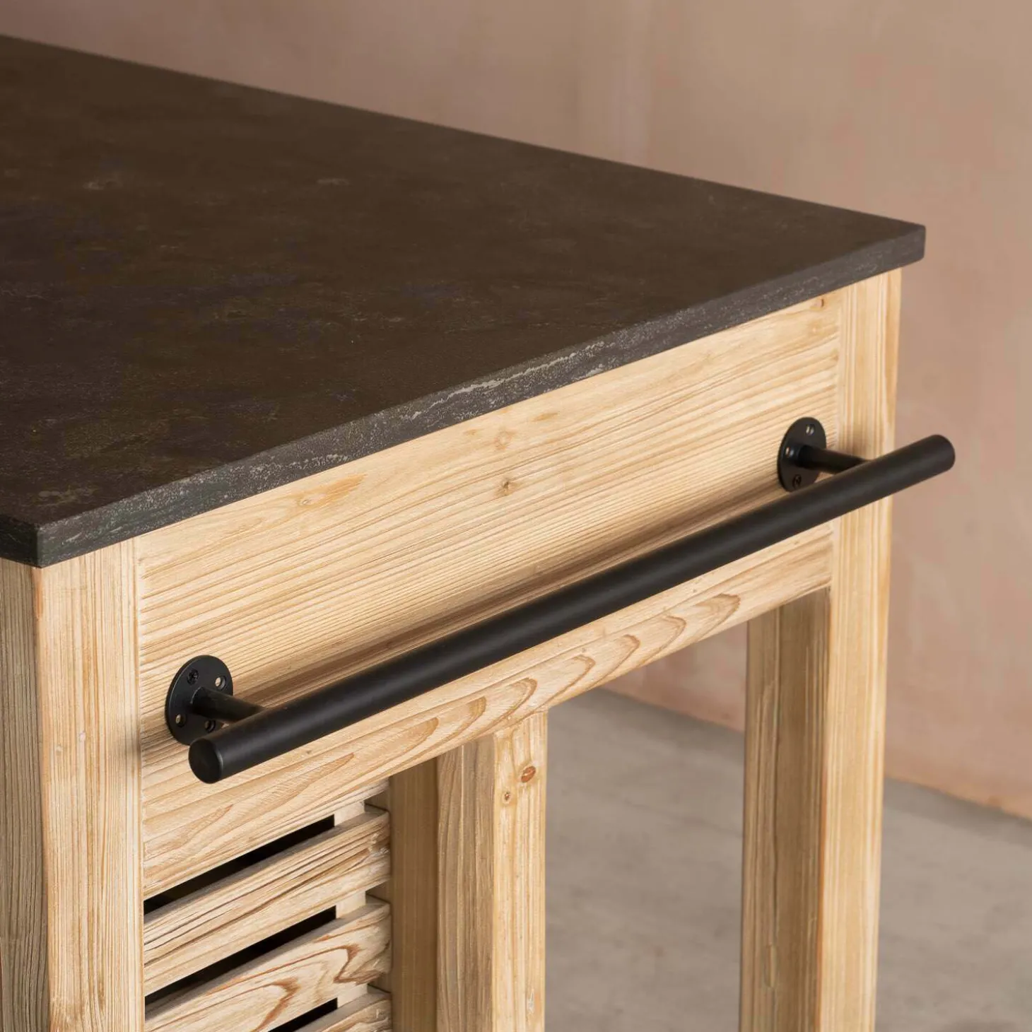 Whitewashed Hudson Kitchen Breakfast Bar