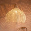 Whitewashed Rattan Ceiling Shade