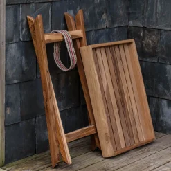 William Outdoor Wooden Tray Side Table