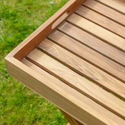 William Outdoor Wooden Tray Side Table
