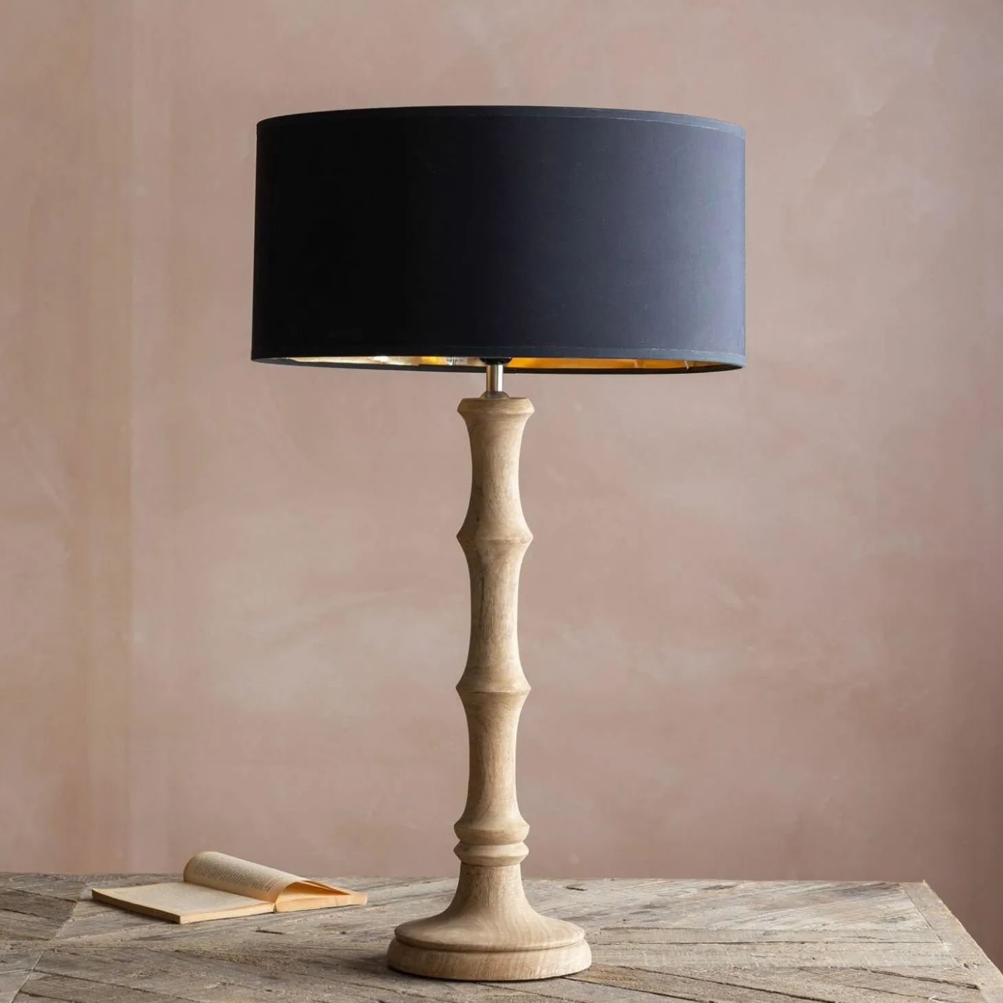 Wooden Bamboo Table Lamp Medium