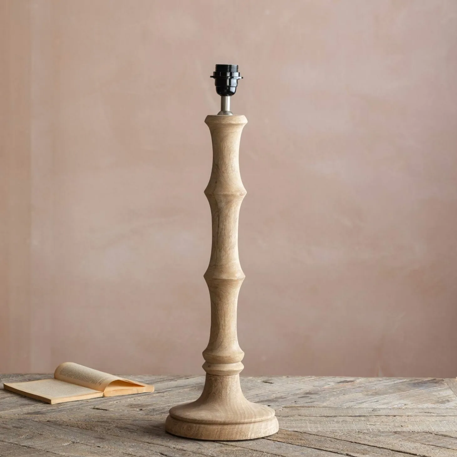 Wooden Bamboo Table Lamp Medium